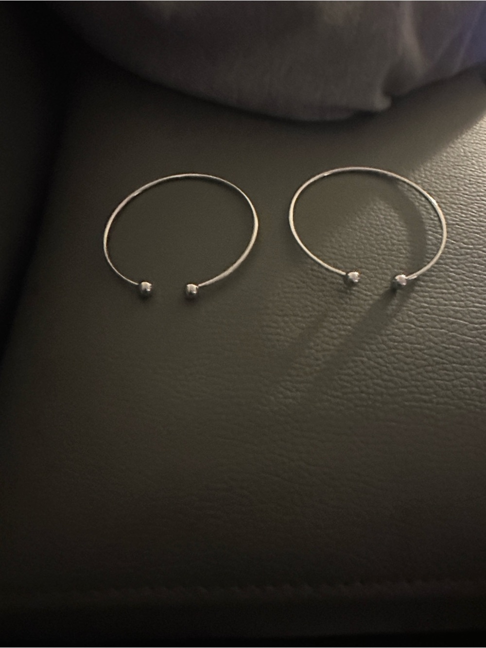 Source Unknown Silver Open Cuff Bracelet Pair